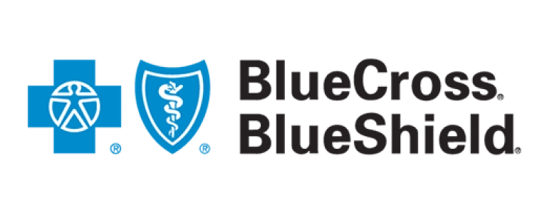 BlueCross BlueShield insurance logo with blue cross and shield emblems