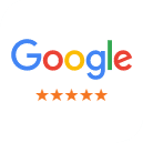 Google logo with five-star rating for Round Lake Family Dentistry reviews